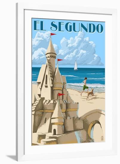 El Segundo, California - Sandcastle-Lantern Press-Framed Art Print