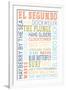 El Segundo, California - Typography-Lantern Press-Framed Art Print