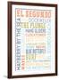 El Segundo, California - Typography-Lantern Press-Framed Art Print