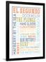 El Segundo, California - Typography-Lantern Press-Framed Art Print