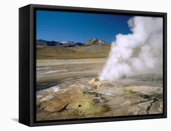 El Tatio Geyser, Atacama, Chile, South America-R Mcleod-Framed Stretched Canvas