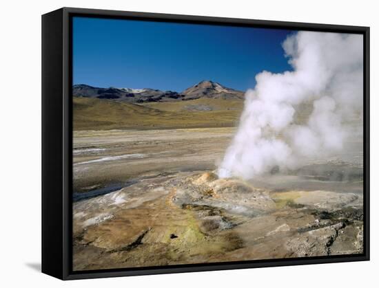 El Tatio Geyser, Atacama, Chile, South America-R Mcleod-Framed Stretched Canvas