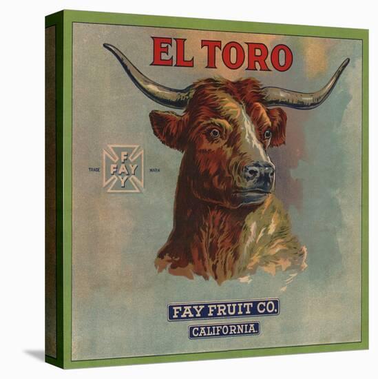 El Toro Brand - California - Citrus Crate Label-Lantern Press-Stretched Canvas