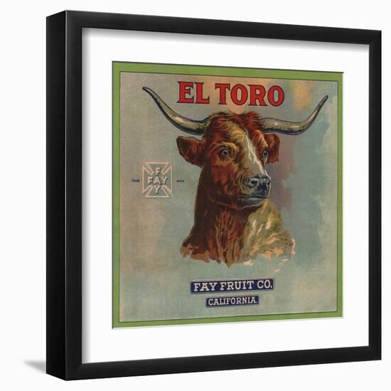 El Toro Brand - California - Citrus Crate Label-Lantern Press-Framed Art Print