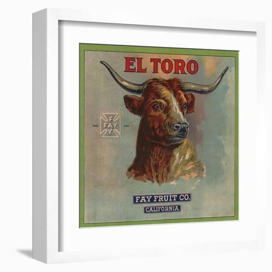 El Toro Brand - California - Citrus Crate Label-Lantern Press-Framed Art Print
