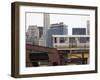 El Train on the Elevated Train System, the Loop, Chicago, Illinois, USA-Amanda Hall-Framed Photographic Print