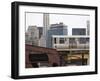 El Train on the Elevated Train System, the Loop, Chicago, Illinois, USA-Amanda Hall-Framed Photographic Print