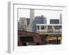 El Train on the Elevated Train System, the Loop, Chicago, Illinois, USA-Amanda Hall-Framed Photographic Print