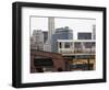 El Train on the Elevated Train System, the Loop, Chicago, Illinois, USA-Amanda Hall-Framed Photographic Print