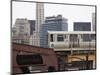 El Train on the Elevated Train System, the Loop, Chicago, Illinois, USA-Amanda Hall-Mounted Photographic Print