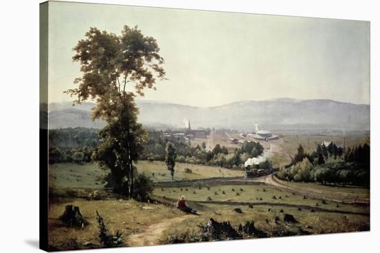 El Valle De Lackawanna-George Inness-Stretched Canvas