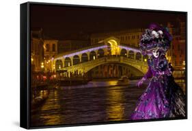 Elaborate Costume for Carnival Festival, Venice, Italy-Jaynes Gallery-Framed Stretched Canvas