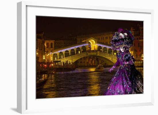 Elaborate Costume for Carnival Festival, Venice, Italy-Jaynes Gallery-Framed Photographic Print