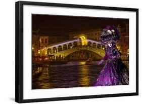 Elaborate Costume for Carnival Festival, Venice, Italy-Jaynes Gallery-Framed Photographic Print