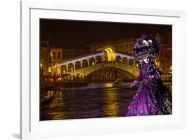 Elaborate Costume for Carnival Festival, Venice, Italy-Jaynes Gallery-Framed Photographic Print