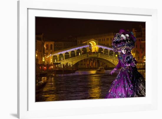 Elaborate Costume for Carnival Festival, Venice, Italy-Jaynes Gallery-Framed Photographic Print