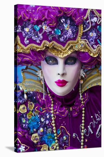 Elaborate Costume for Carnival Festival, Venice, Italy-Jaynes Gallery-Stretched Canvas