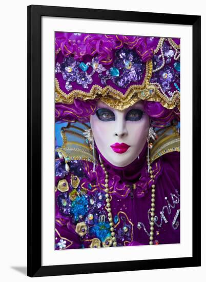 Elaborate Costume for Carnival Festival, Venice, Italy-Jaynes Gallery-Framed Premium Photographic Print