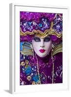 Elaborate Costume for Carnival Festival, Venice, Italy-Jaynes Gallery-Framed Photographic Print