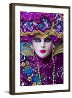 Elaborate Costume for Carnival Festival, Venice, Italy-Jaynes Gallery-Framed Photographic Print