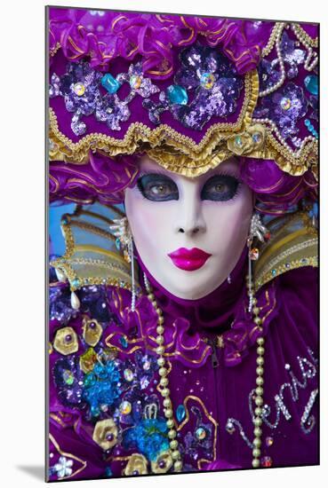 Elaborate Costume for Carnival Festival, Venice, Italy-Jaynes Gallery-Mounted Photographic Print