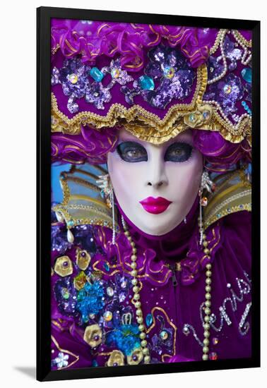 Elaborate Costume for Carnival Festival, Venice, Italy-Jaynes Gallery-Framed Photographic Print