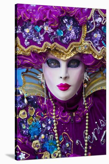 Elaborate Costume for Carnival Festival, Venice, Italy-Jaynes Gallery-Stretched Canvas