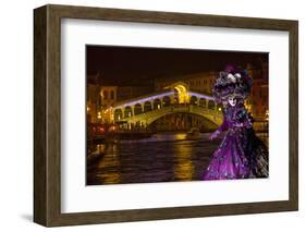 Elaborate Costume for Carnival Festival, Venice, Italy-Jaynes Gallery-Framed Photographic Print