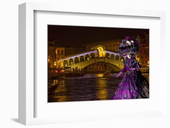 Elaborate Costume for Carnival Festival, Venice, Italy-Jaynes Gallery-Framed Photographic Print