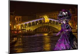 Elaborate Costume for Carnival Festival, Venice, Italy-Jaynes Gallery-Mounted Photographic Print