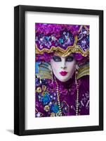 Elaborate Costume for Carnival Festival, Venice, Italy-Jaynes Gallery-Framed Photographic Print