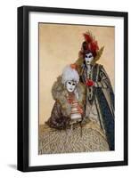 Elaborate Costume for Carnival, Venice, Italy-Darrell Gulin-Framed Premium Photographic Print