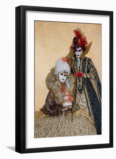 Elaborate Costume for Carnival, Venice, Italy-Darrell Gulin-Framed Premium Photographic Print