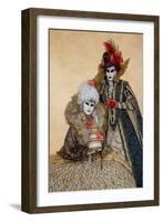 Elaborate Costume for Carnival, Venice, Italy-Darrell Gulin-Framed Photographic Print