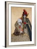 Elaborate Costume for Carnival, Venice, Italy-Darrell Gulin-Framed Photographic Print