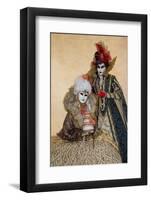 Elaborate Costume for Carnival, Venice, Italy-Darrell Gulin-Framed Photographic Print