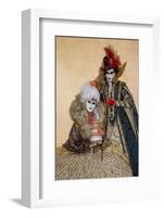 Elaborate Costume for Carnival, Venice, Italy-Darrell Gulin-Framed Photographic Print