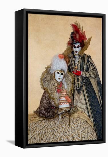 Elaborate Costume for Carnival, Venice, Italy-Darrell Gulin-Framed Stretched Canvas