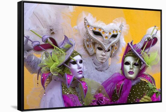 Elaborate Costumes for Carnival Festival, Venice, Italy-Jaynes Gallery-Framed Stretched Canvas