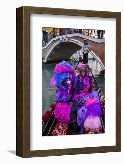 Elaborate Costumes for Carnival Festival, Venice, Italy-Jaynes Gallery-Framed Photographic Print