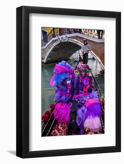 Elaborate Costumes for Carnival Festival, Venice, Italy-Jaynes Gallery-Framed Photographic Print