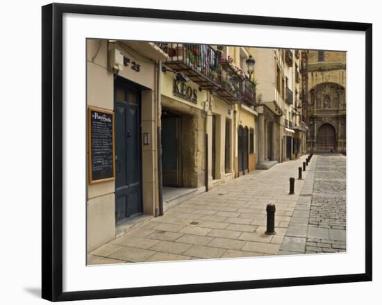 Elaborate door of a cathedral, Logrono, La Rioja, Spain-Janis Miglavs-Framed Photographic Print