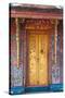 Elaborate Gilded Temple Door and Glass Mosaic on Exterior Wall-null-Stretched Canvas