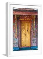 Elaborate Gilded Temple Door and Glass Mosaic on Exterior Wall-null-Framed Photographic Print