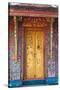Elaborate Gilded Temple Door and Glass Mosaic on Exterior Wall-null-Stretched Canvas