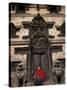 Elaborately Carved Doorway, North of Tachupal Tole, Bhaktapur (Bhadgaun), Kathmandu Valley, Nepal-Richard Ashworth-Stretched Canvas