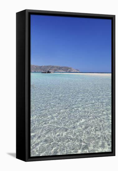 Elafonisi Beach, West Coast, Natural Park, Red Sand, Crete, Greek Islands, Greece, Europe-Markus Lange-Framed Stretched Canvas