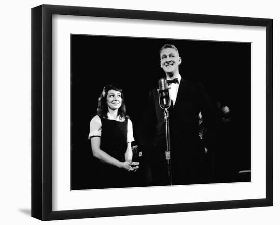 Elaine May and Mike Nichols Appearing at the "Blue Angel", New York, NY, November 1957-Peter Stackpole-Framed Photographic Print