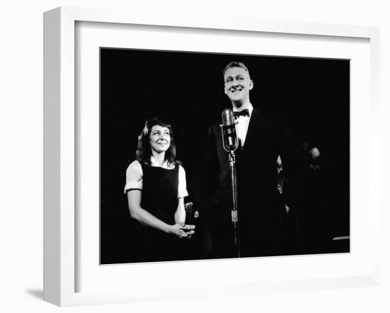 Elaine May and Mike Nichols Appearing at the "Blue Angel", New York, NY, November 1957-Peter Stackpole-Framed Photographic Print