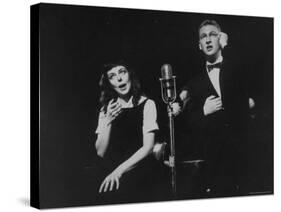 Elaine May and Mike Nichols Appearing at the "Blue Angel"-Peter Stackpole-Stretched Canvas